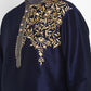 Mens Raw Silk Embroidered Kurta Pyjama Set