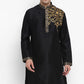 Mens Raw Silk Embroidered Kurta Pyjama Set