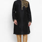 Mens Raw Silk Embroidered Kurta Pyjama Set