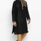 Mens Raw Silk Embroidered Kurta Pyjama Set