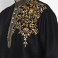 Mens Raw Silk Embroidered Kurta Pyjama Set