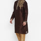 Mens Raw Silk Embroidered Kurta Pyjama Set