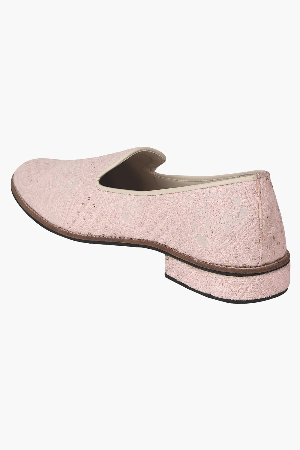 Embroidered Sequins Work Slip Ons