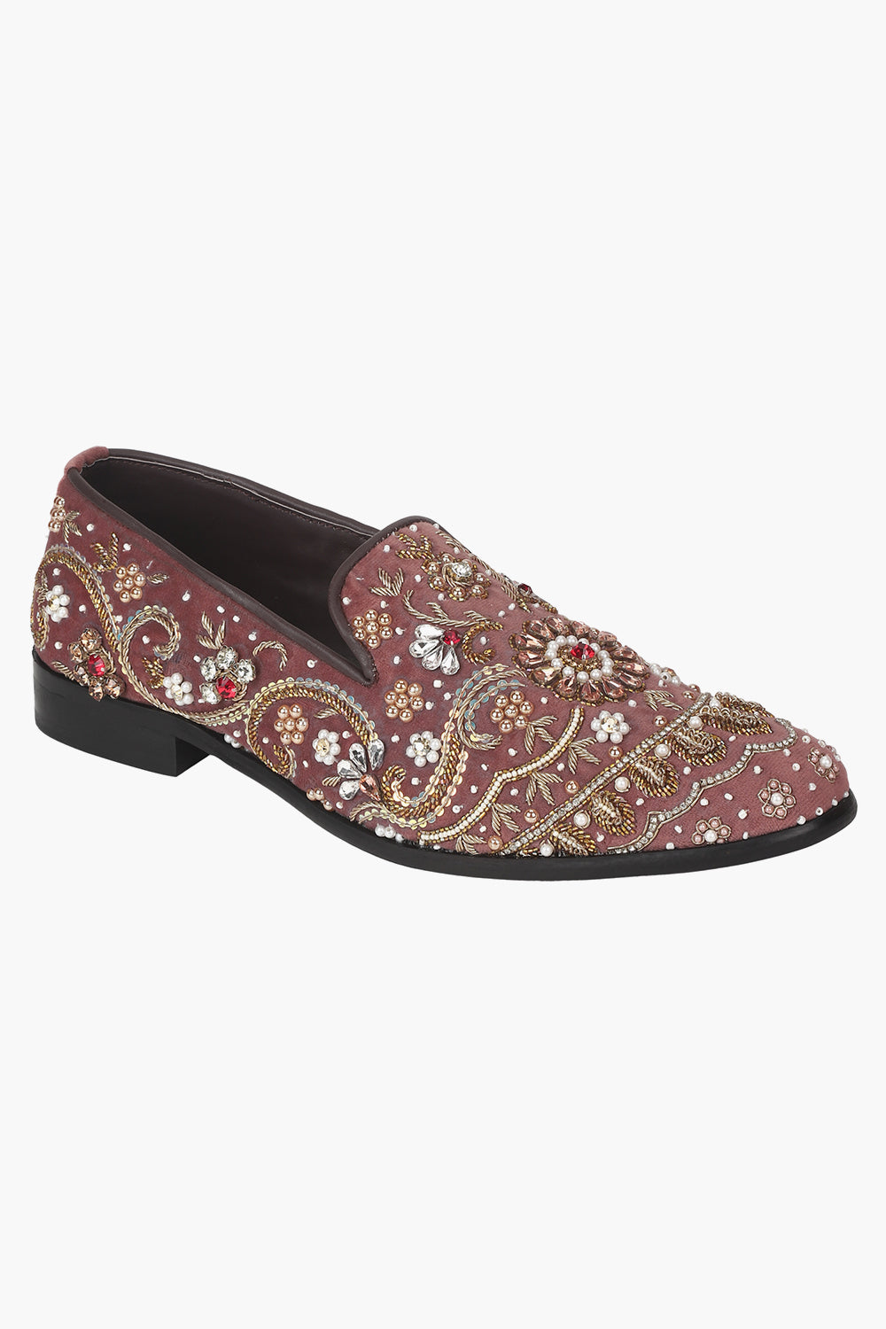 Hand Embroidered Jewel Work Slip Ons