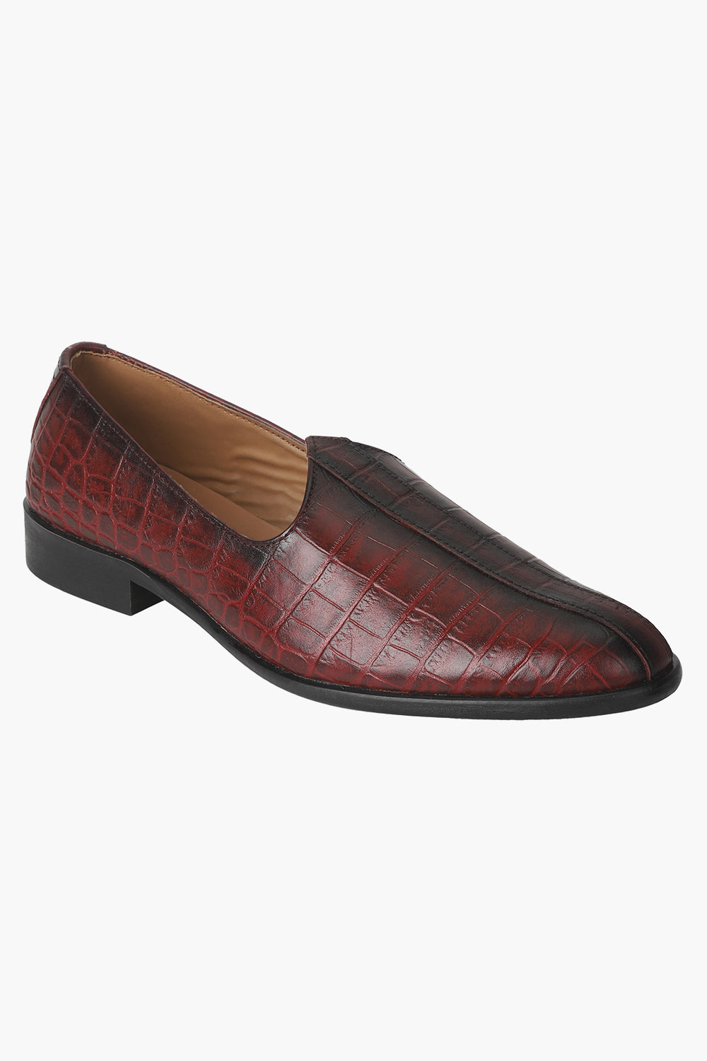 Tetured Croc Skin Mojaris