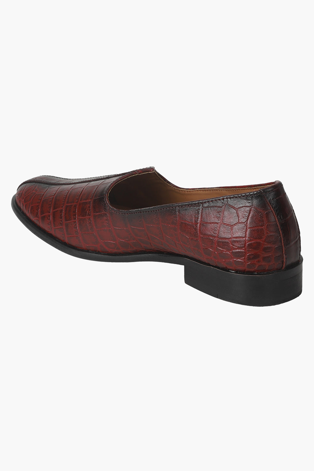 Tetured Croc Skin Mojaris