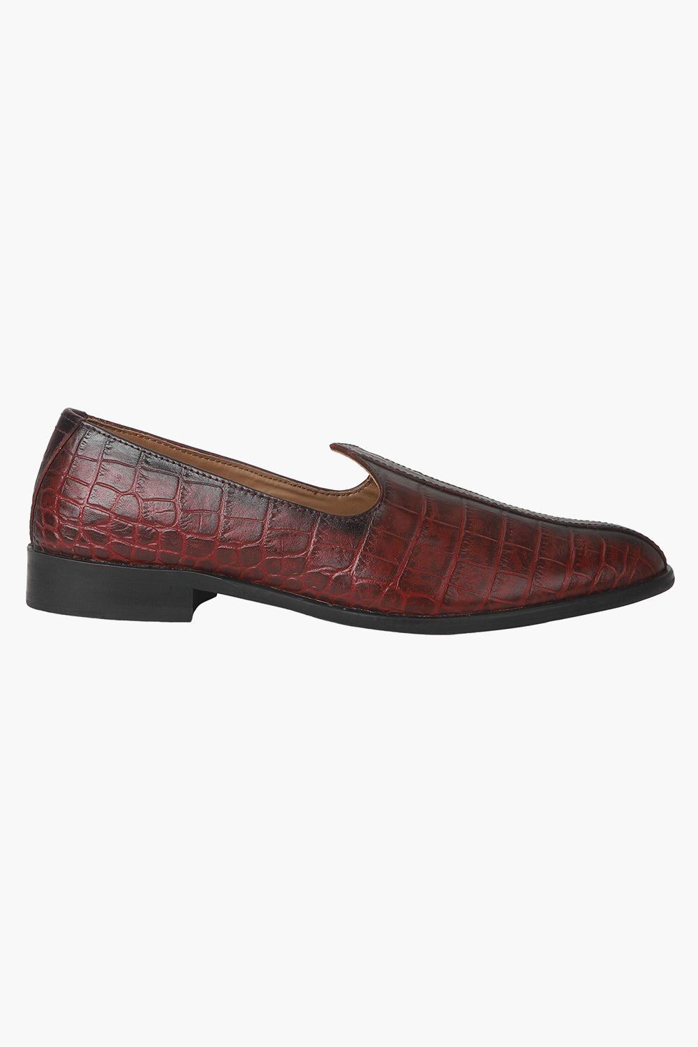 Tetured Croc Skin Mojaris