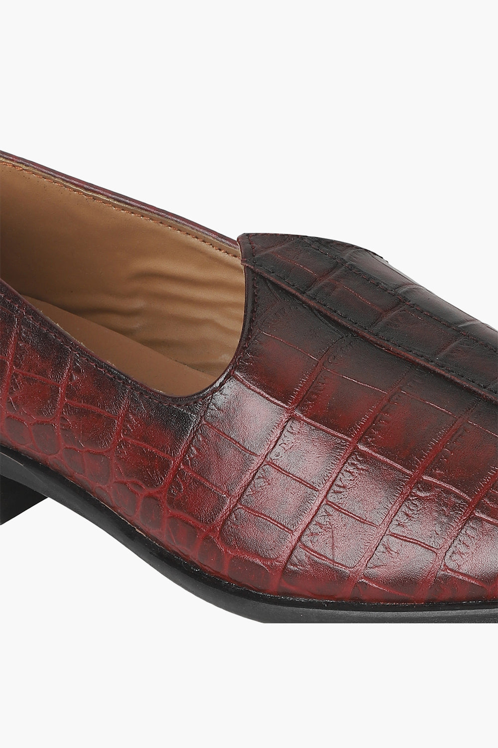 Tetured Croc Skin Mojaris