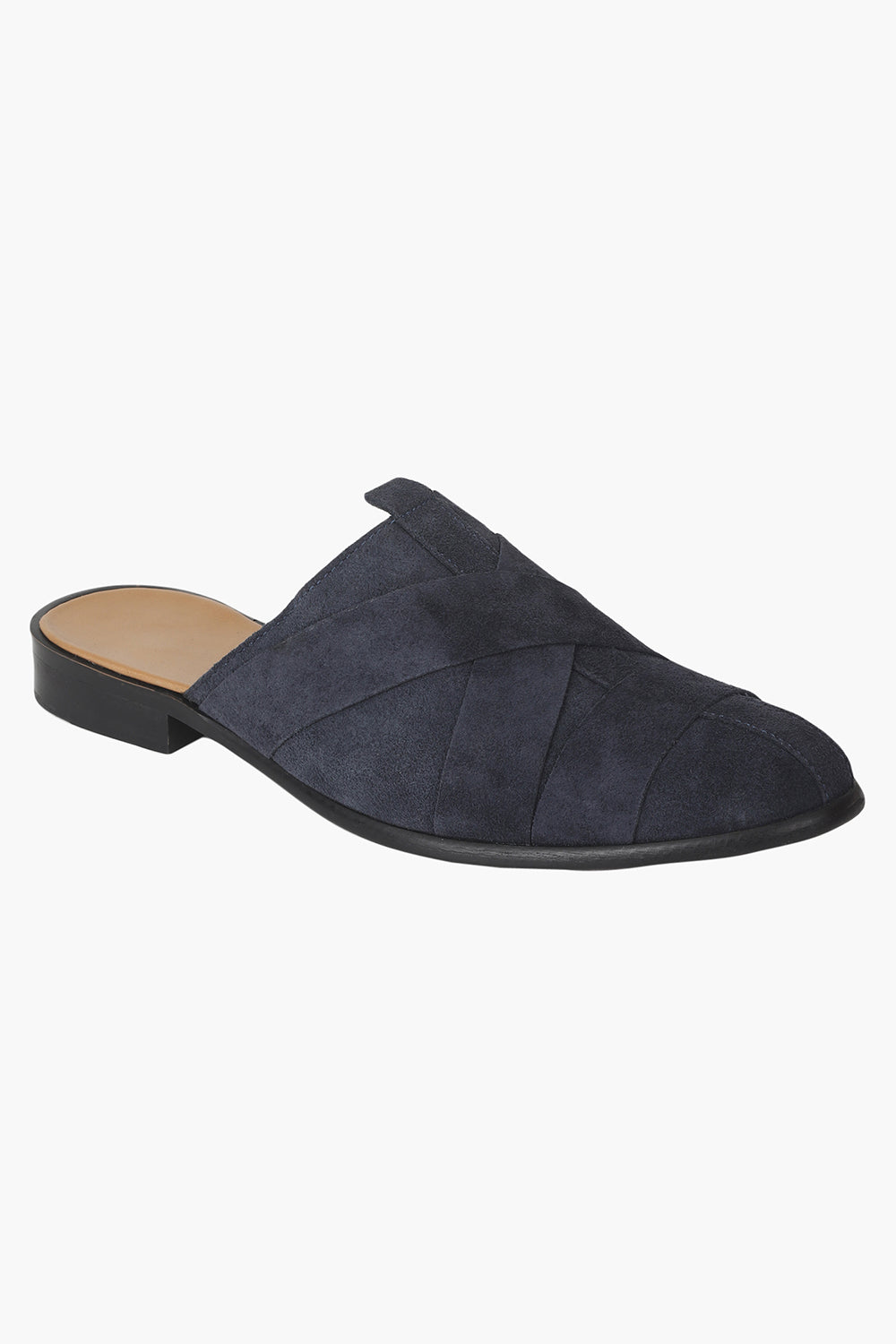 Solid Leather Suede Mules