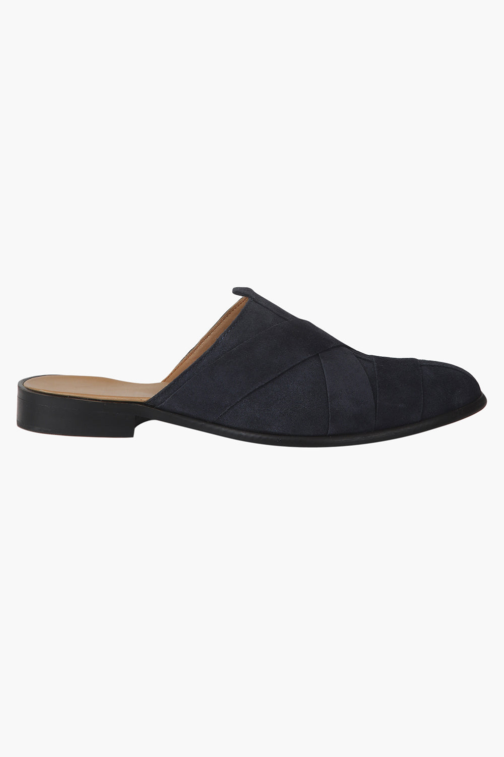 Solid Leather Suede Mules