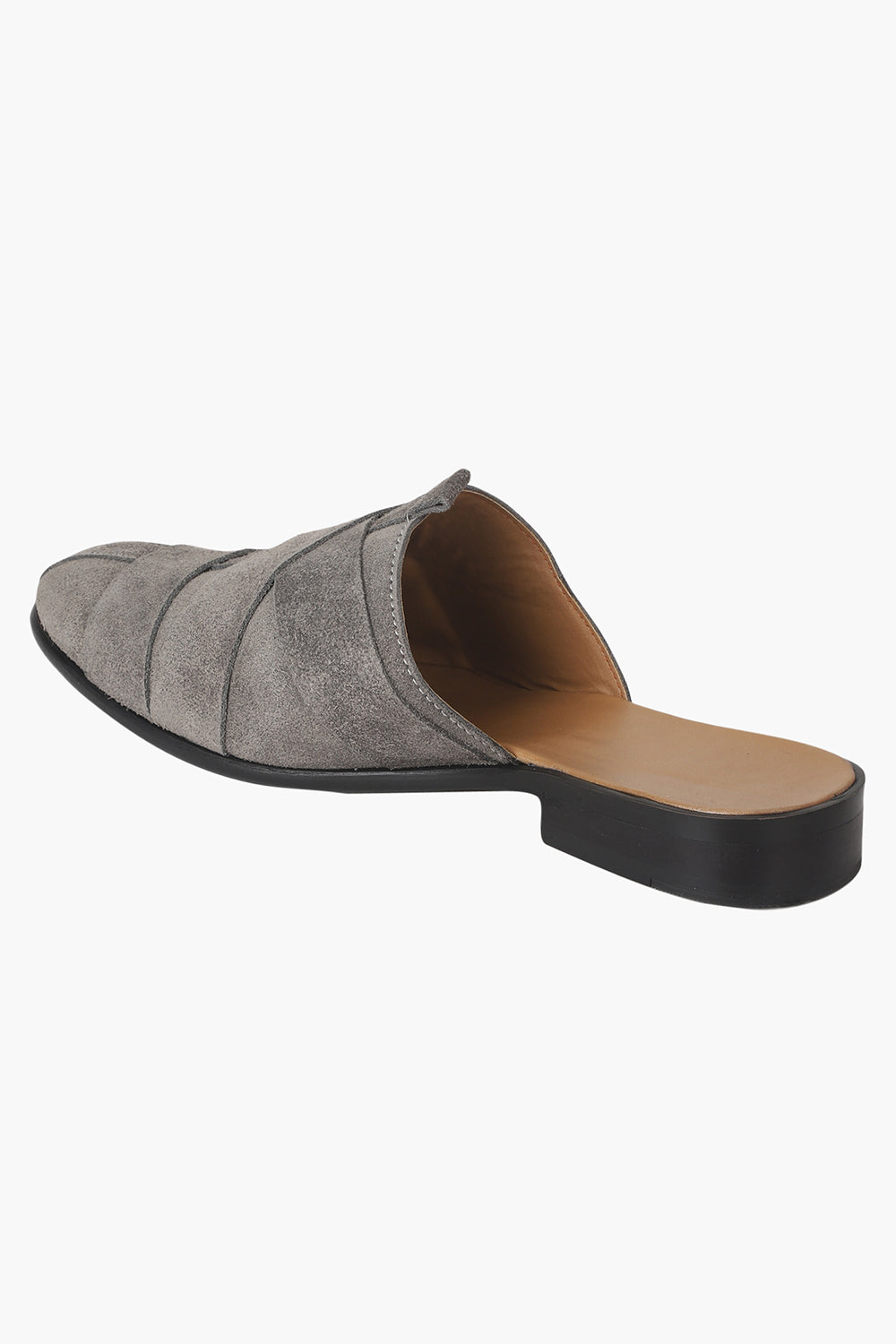 Solid Leather Suede Mules