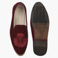 Velvet Slip Ons With Greek Embroidery