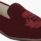 Velvet Slip Ons With Greek Embroidery