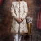 Ivory Sherwani With Gold And Peach Hints