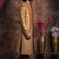 Dark Gold Embroidered Jacket Styled Sherwani Set