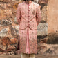 Pink Embroidered Jacket Styled Sherwani Set