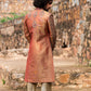 Coral Hand Embroidered Sherwani And Churidar Set