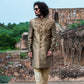 Copper Hand Embroidered Sherwani Set