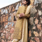 Burnt Gold Embroidered Sherwani And Dupatta