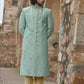 Mint Green Dori Work Sherwani With Churidars