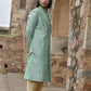 Mint Green Dori Work Sherwani With Churidars