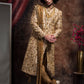 Zardozi Embroidery Sherwani Set With Dupatta