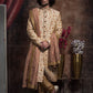 Ivory Thread Embroidered Sherwani With Peach Hints