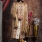 Ivory Sherwani And Churidars With Aari Work